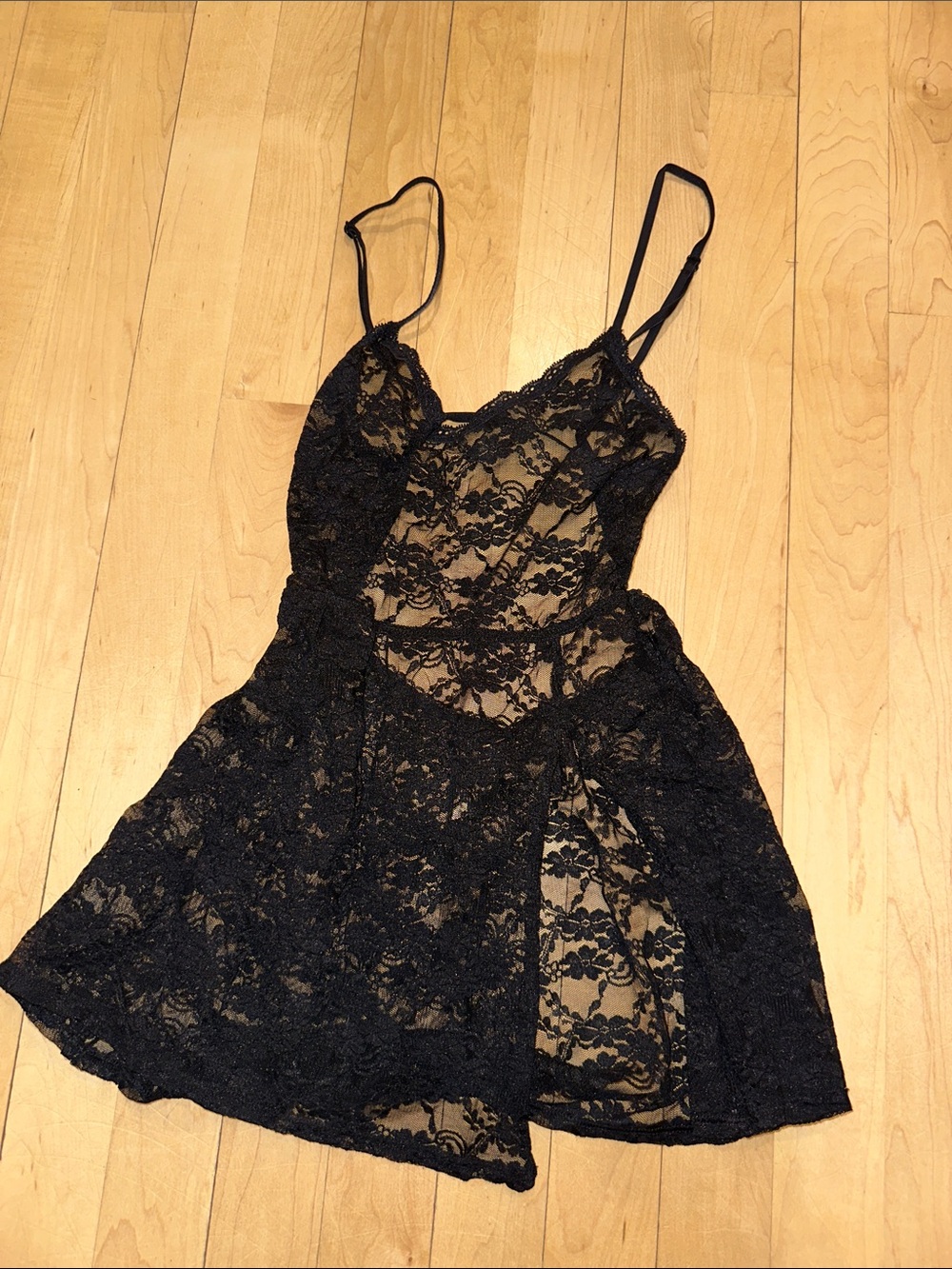 Victoria's Secret Black Lace Overlay Top
